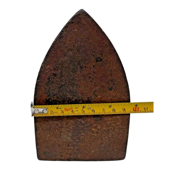 Antique Cast Iron Sad Iron ST. LOUIS Rustic Primitive Doorstop 6lb13oz 6.25” - Picture 9 of 11
